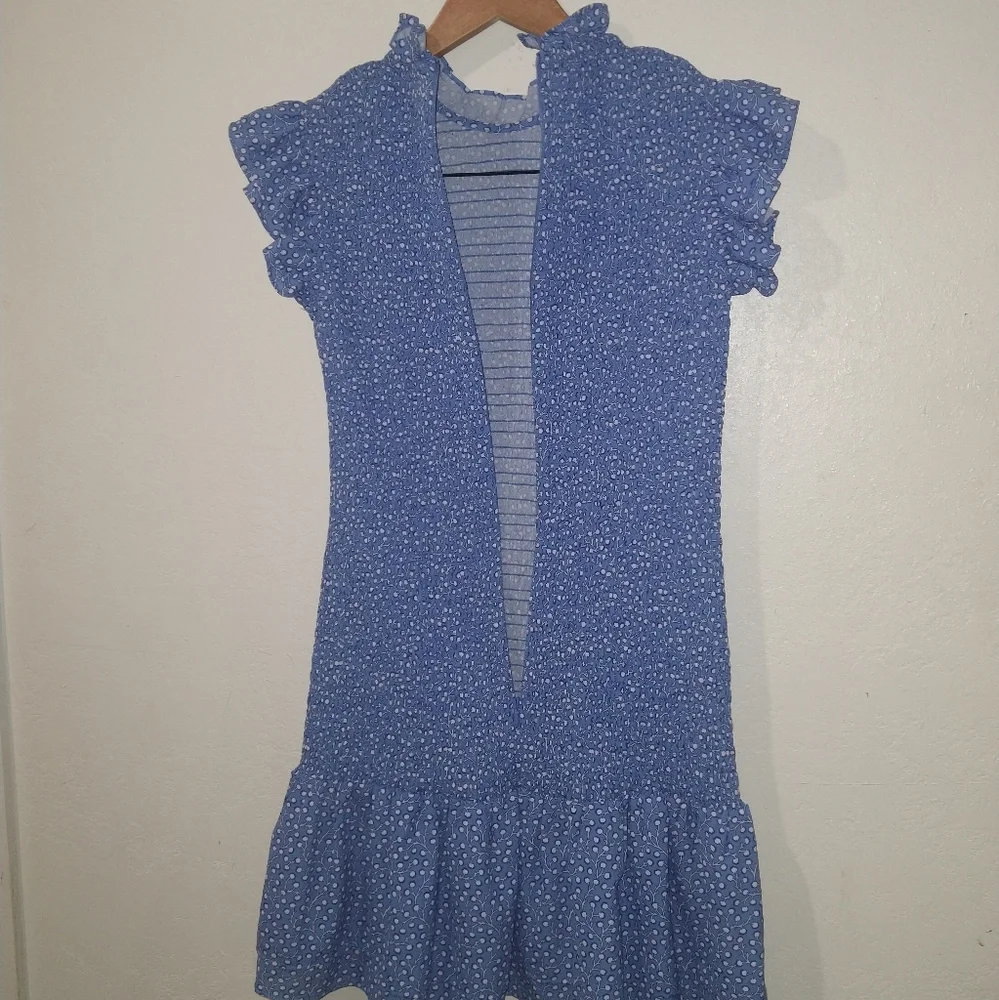 FRENCH CONNECTION Blue Elao Verona Mini Dress - Picture 13 of 13